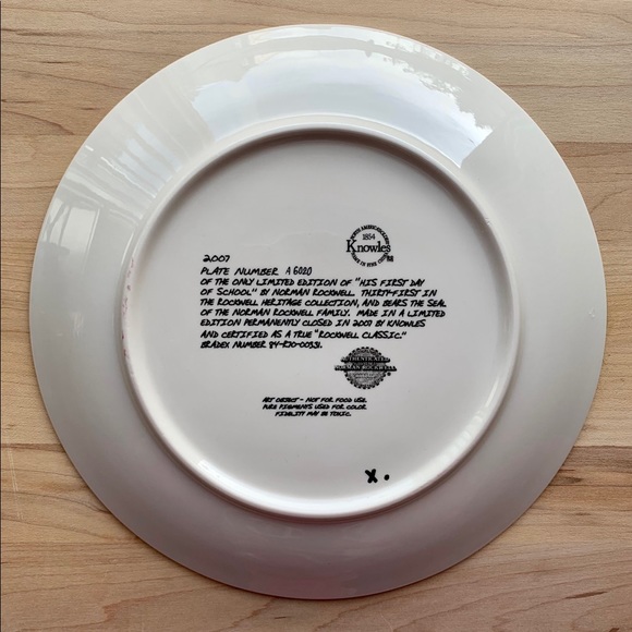 Limited Edition Vintage Norman Rockwell Collectible Plate - Picture 2 of 5